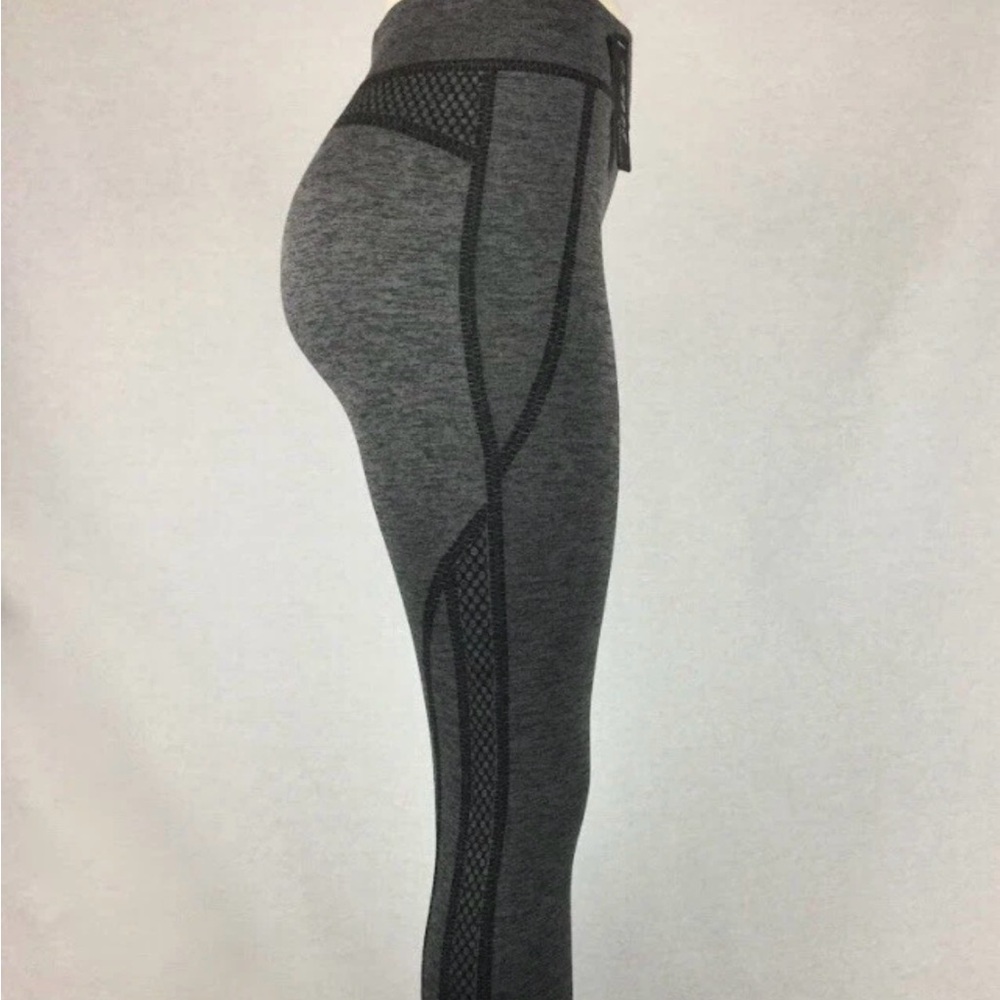 Dark Grey sport Women’s leggings wide stitching side inserts high rise stretch